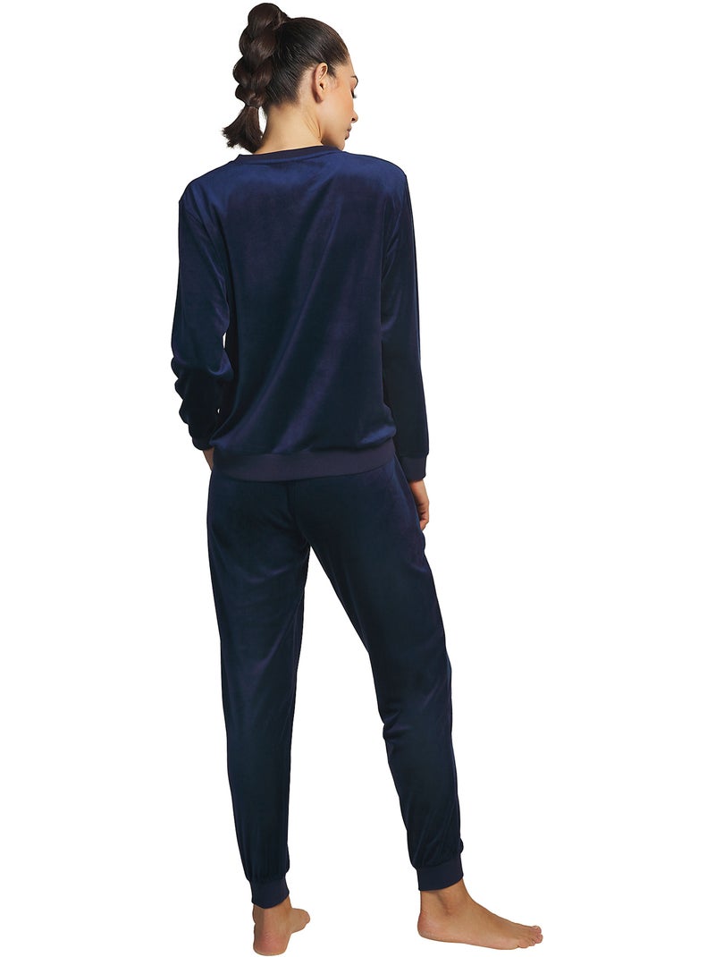 Tenue détente et intérieur pyjama pantalon sweat Sport Bleu marine - Kiabi