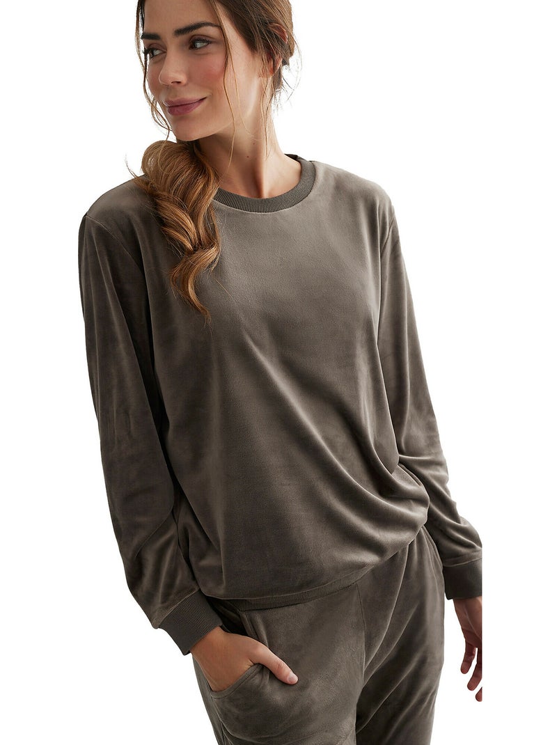 Tenue détente et intérieur pyjama pantalon sweat Sport Kaki - Kiabi
