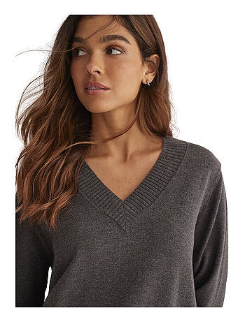 Tenue détente et intérieur pyjama pantalon top col V TRICOTP98