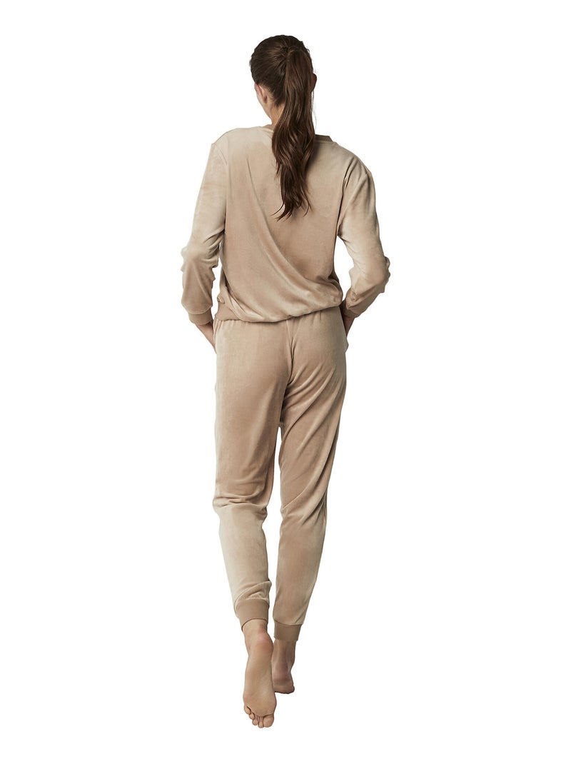 Tenue détente et intérieur pyjama pantalon top SPORTP90 Beige - Kiabi