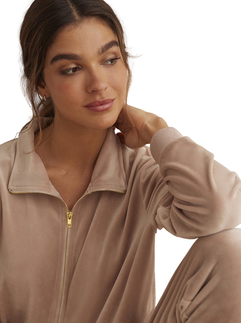 Tenue détente et pyjama pantalon veste zippée SPORTP90 Beige - Kiabi
