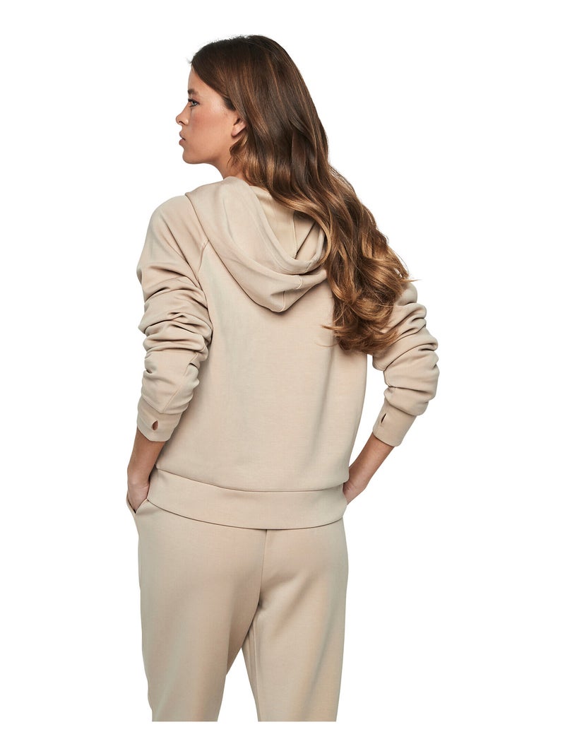 Tenue détente pyjama pantalon top à capuche P104 COZY CHIC Beige - Kiabi