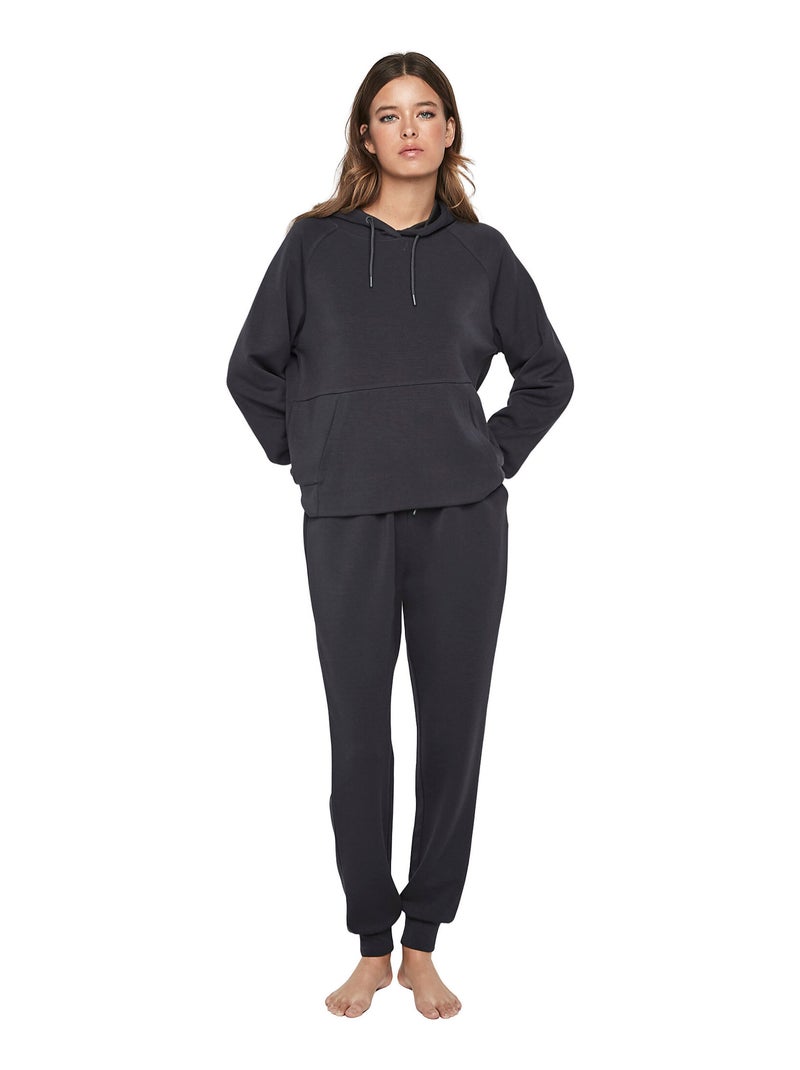 Tenue détente pyjama pantalon top à capuche P104 COZY CHIC Bleu marine - Kiabi