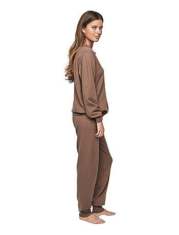 Tenue détente pyjama pantalon top col polo P108 MINIMAL PREMIUM