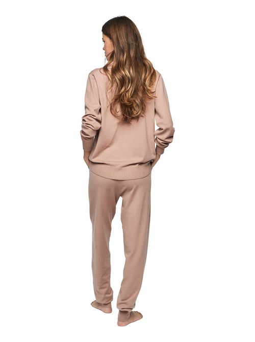 Tenue détente pyjama pantalon top col polo P108 MINIMAL PREMIUM - Kiabi
