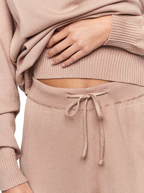 Tenue détente pyjama pantalon top col polo P108 MINIMAL PREMIUM - Kiabi