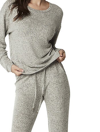 Tenue détente pyjama pantalon top manches longues BASIC P82