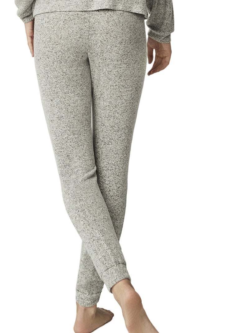Tenue détente pyjama pantalon top manches longues BASIC P82 Gris - Kiabi