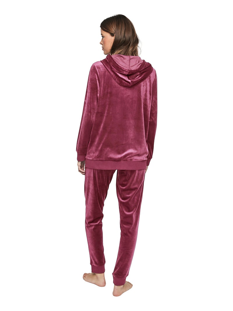 Tenue détente pyjama pantalon veste zippée à capuche P115 SPORT Rose - Kiabi