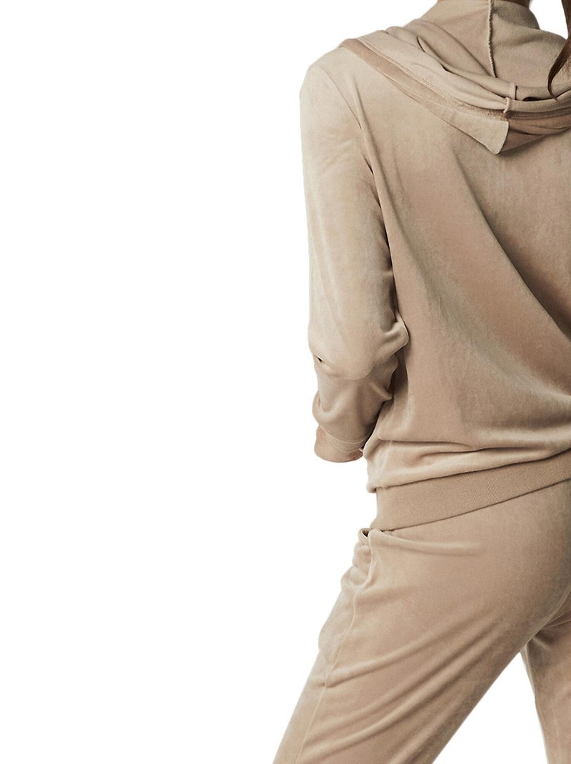 Tenue détente pyjama pantalon veste zippée capuche SPORTP90 Beige - Kiabi