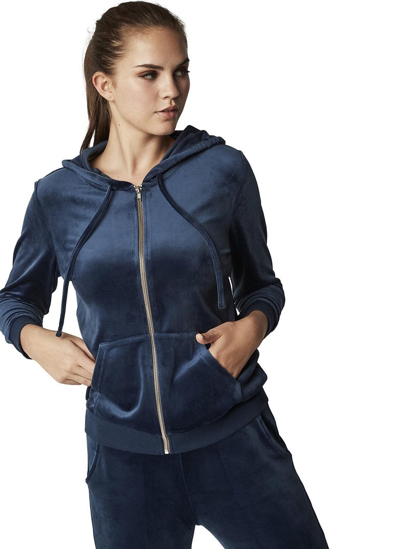 Tenue détente pyjama pantalon veste zippée capuche SPORTP90 Bleu - Kiabi