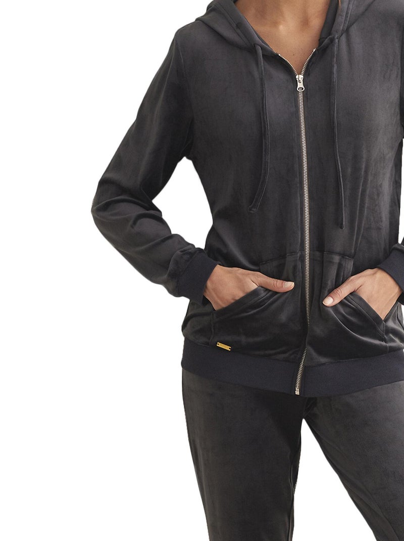 Tenue détente pyjama pantalon veste zippée capuche SPORTP90 Gris - Kiabi