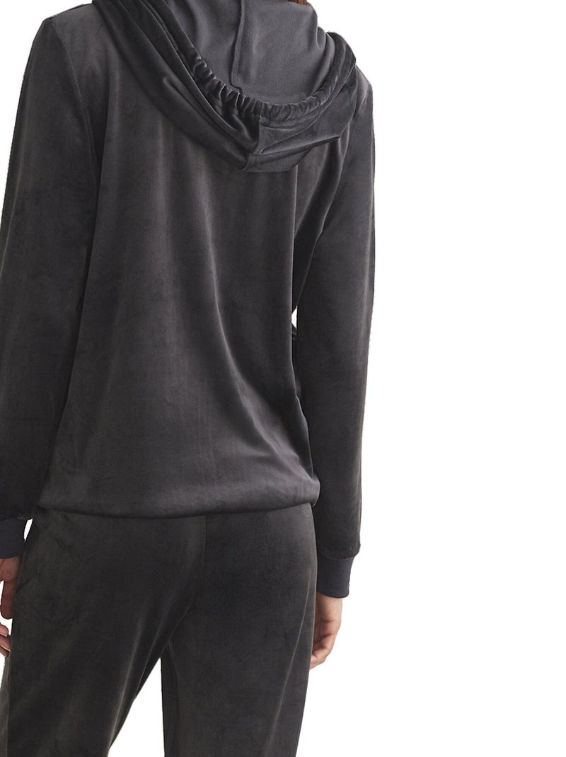 Tenue détente pyjama pantalon veste zippée capuche SPORTP90 Gris - Kiabi