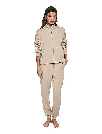 Tenue détente pyjama pantalon veste zippée P104 COZY CHIC