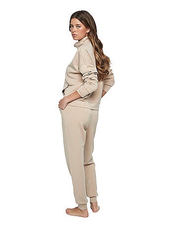 Tenue détente pyjama pantalon veste zippée P104 COZY CHIC