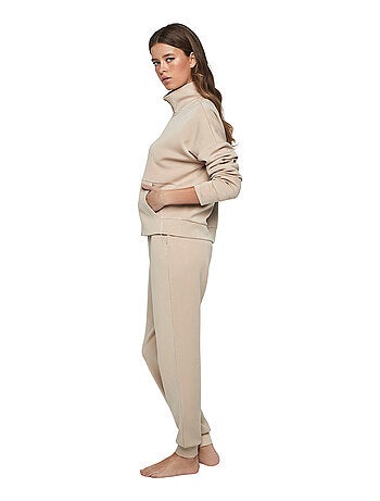 Tenue détente pyjama pantalon veste zippée P104 COZY CHIC