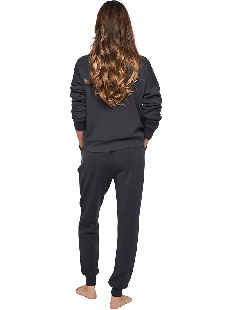 Tenue détente pyjama pantalon veste zippée P104 COZY CHIC Bleu marine - Kiabi