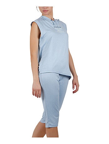 Tenue d'intérieur pyjama leggings débardeur à capuche The Silence