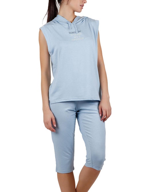 Tenue d'intérieur pyjama leggings débardeur à capuche The Silence - Kiabi