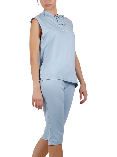 Tenue d'intérieur pyjama leggings débardeur à capuche The Silence - Kiabi