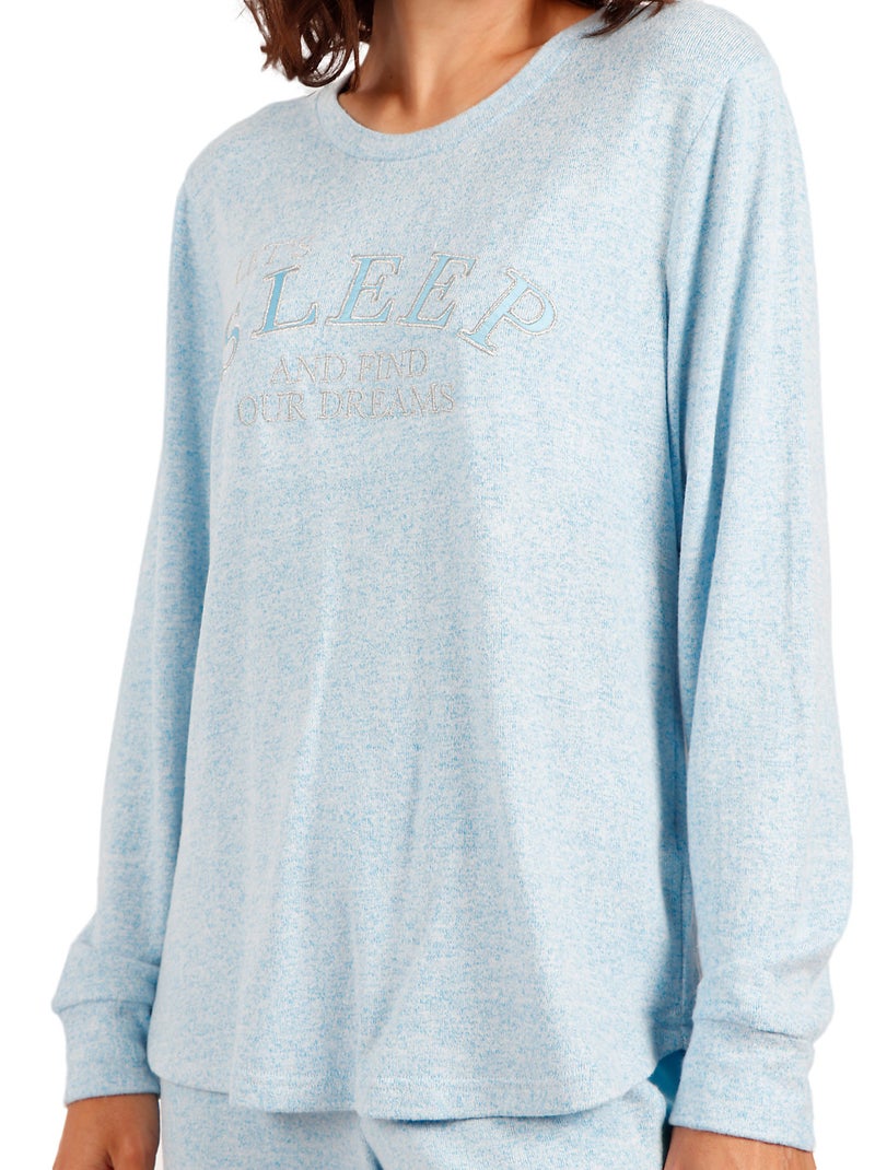 Tenue d'intérieur pyjama pantalon Sleep Bleu - Kiabi