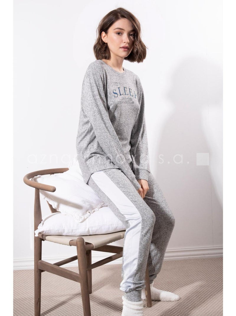 Tenue d'intérieur pyjama pantalon Sleep Gris - Kiabi