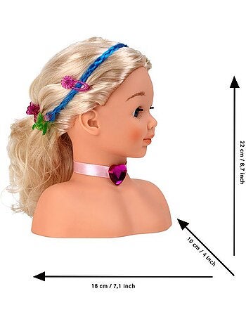 Tête à coiffer et à maquiller 25 cm Princess Coralie - Jeu d'imitation