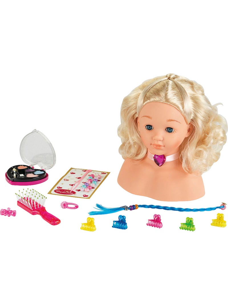 Tête à coiffer et à maquiller 25 cm Princess Coralie - Jeu d'imitation Multicolore - Kiabi