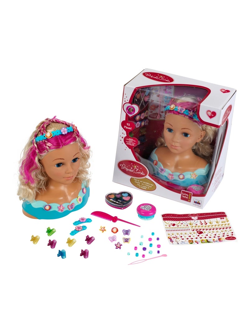 Tête à coiffer et à maquiller Mariella Princess Coralie Multicolore - Kiabi