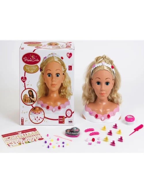 Tête à coiffer Princesse Coralie Rose - Kiabi