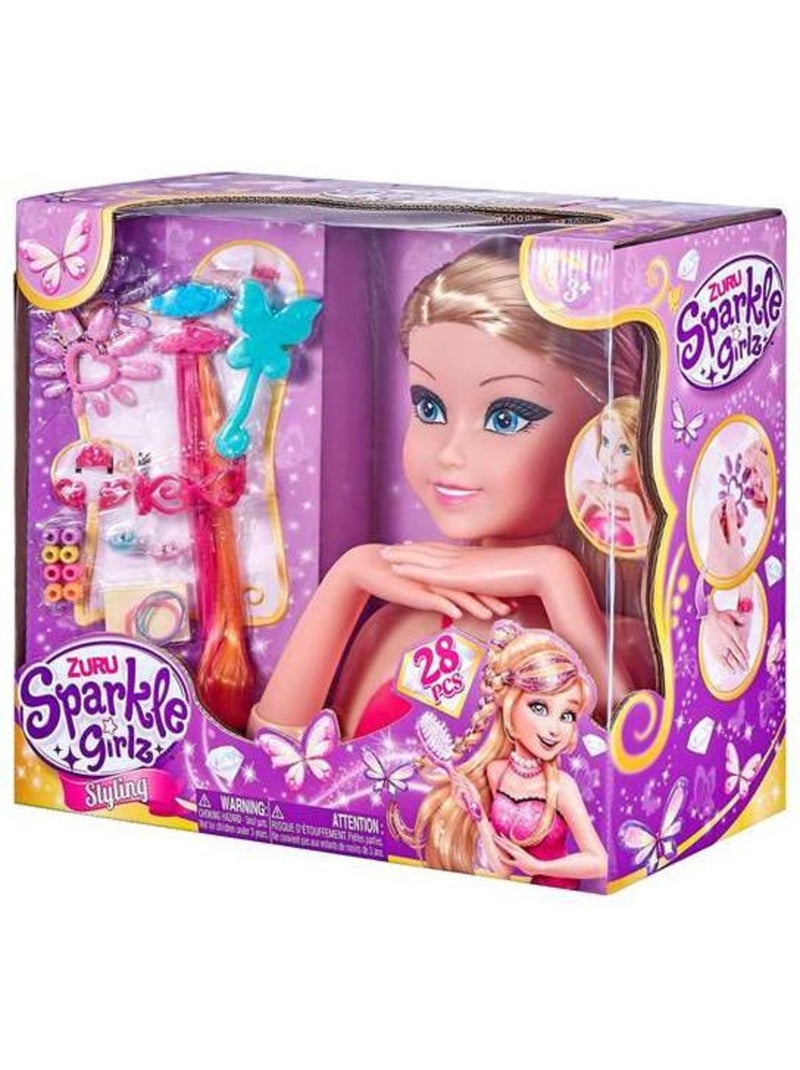 Tête à Coiffer Sparkle Girlz - Zuru Multicolore - Kiabi