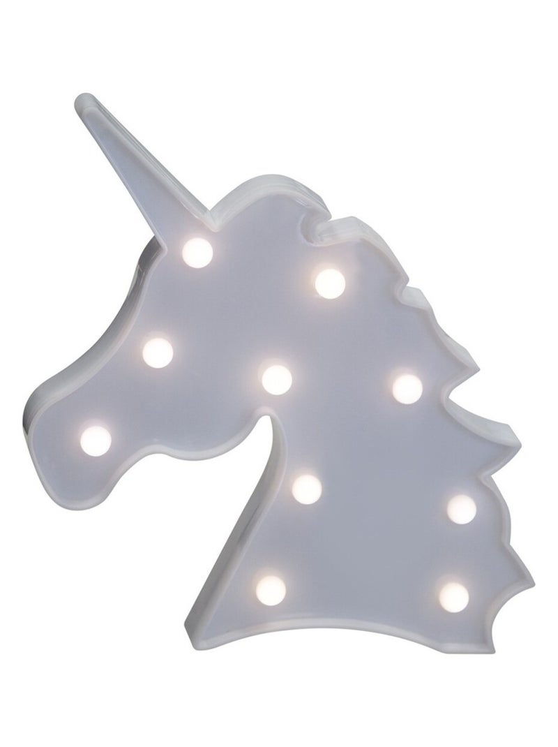 Tête de licorne LED blanc Blanc - Kiabi