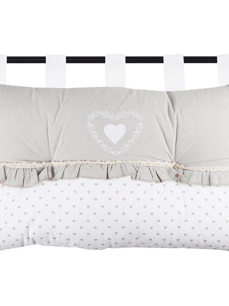 Tête de lit 45x70 cm Bérénice naturel coton Blanc - Kiabi