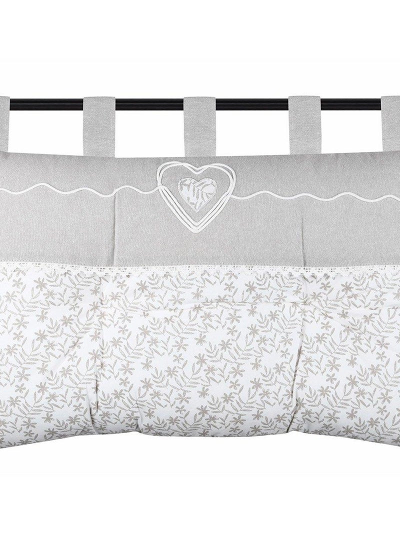 Tête de lit 45x70 cm Sophie naturel coton Blanc - Kiabi
