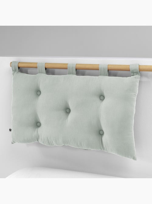 Tête de lit 5 boutons avec passants – Gaze de coton Gaïa - Kiabi