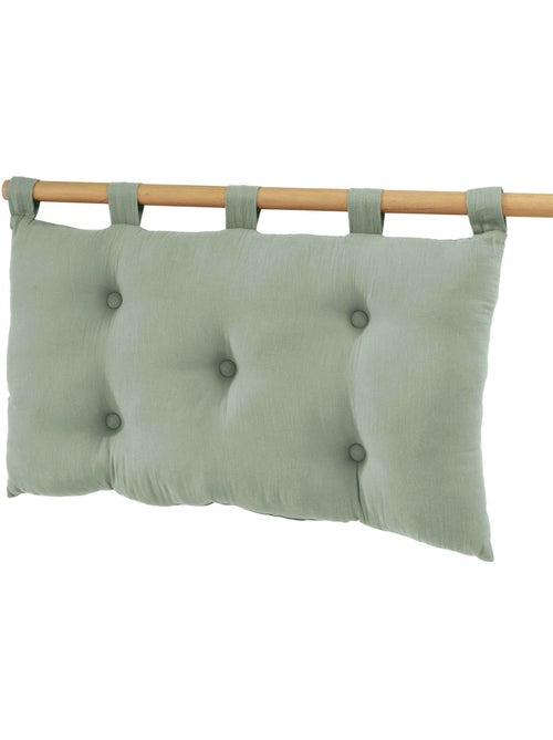 Tête de lit 5 boutons Gaze de coton Gaia - Kiabi Tête de lit 5 boutons Gaze de coton Gaia - Kiabi
