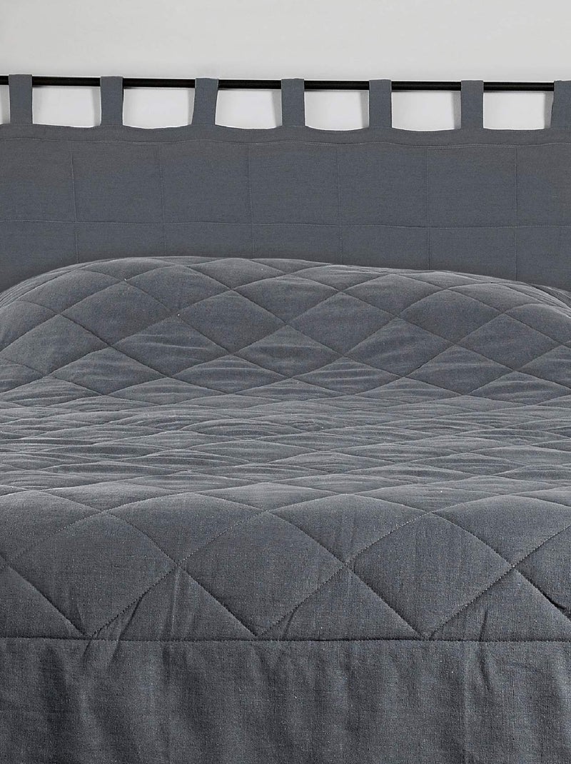 Tête de lit à pattes en 100% lin Gris clair - Kiabi