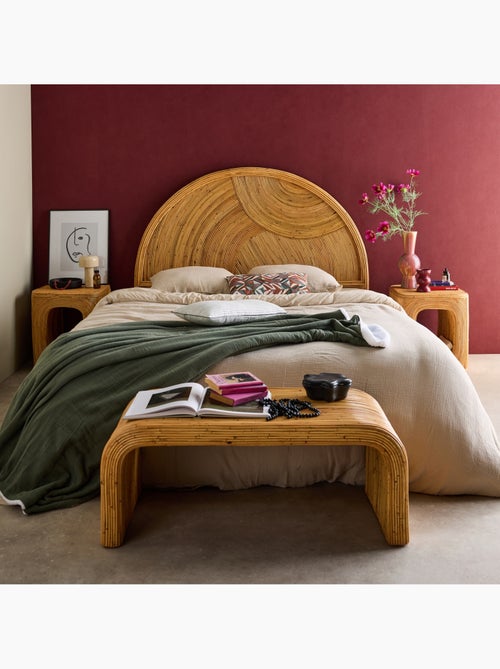 Tête de lit bohème rotin naturel Baya - Kiabi Tête de lit bohème rotin naturel Baya - Kiabi
