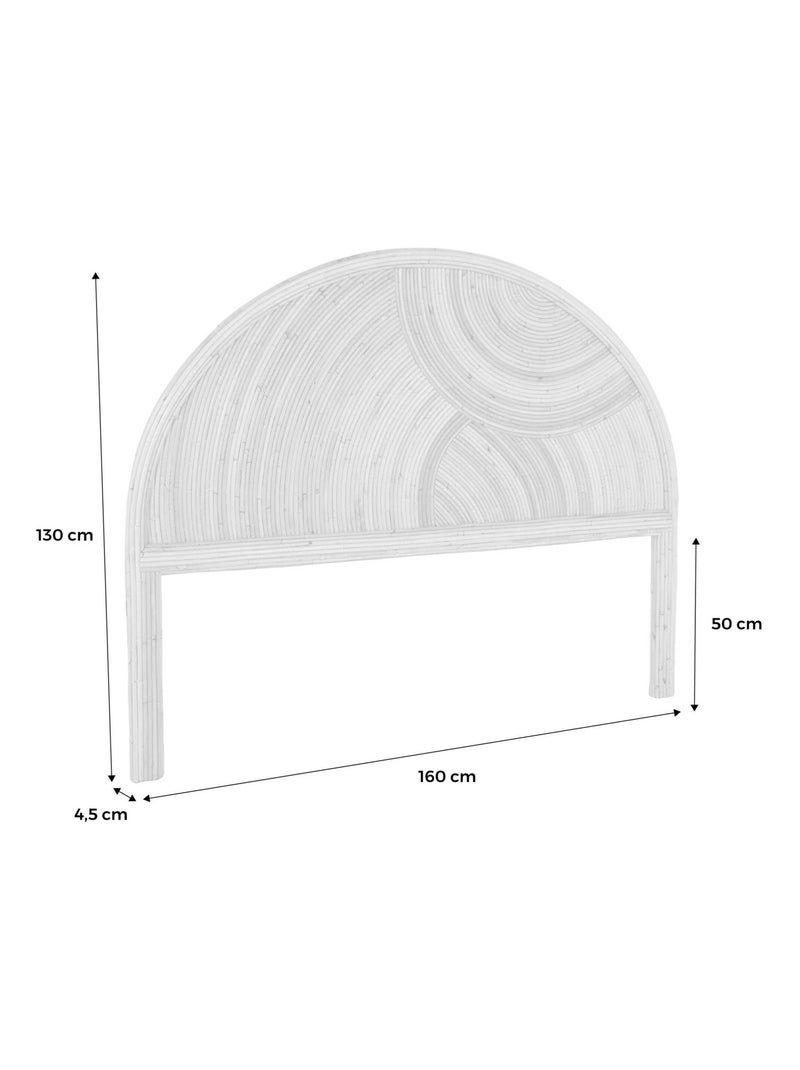 Tête de lit bohème rotin naturel Baya Bois naturel - Kiabi