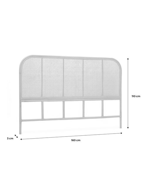 Tête de lit bohème rotin naturel et cannage Sumatra - Kiabi