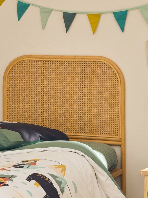 Tête de lit bohème rotin naturel et cannage Sumatra - Kiabi