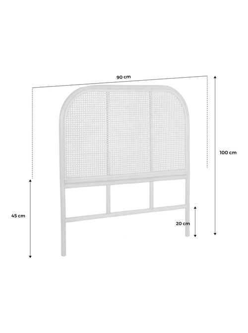 Tête de lit bohème rotin naturel et cannage Sumatra - Kiabi