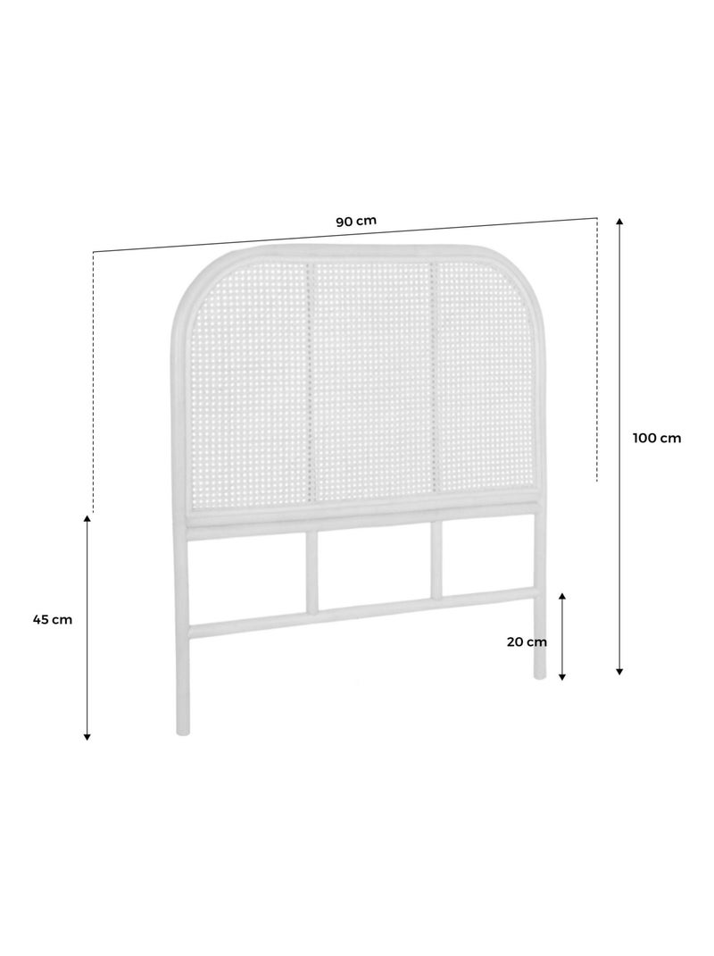 Tête de lit bohème rotin naturel et cannage Sumatra Marron - Kiabi