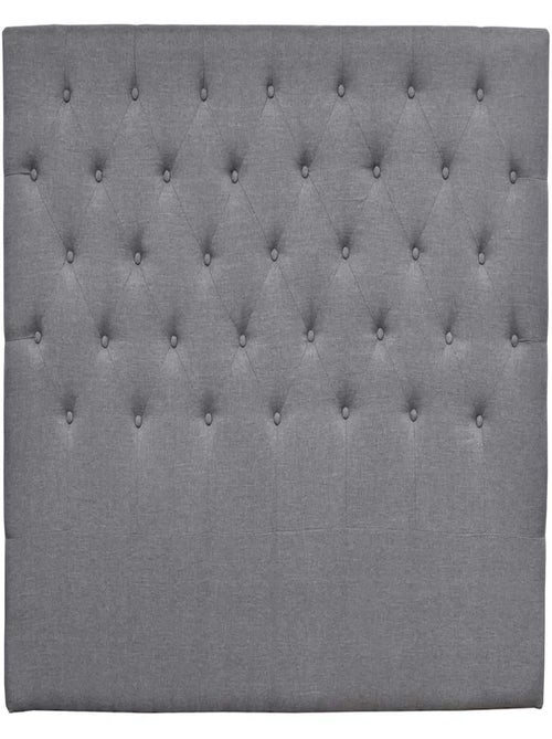 Tête de lit capitonnée "Déco" - 149 cm - Gris - En tissu - Kiabi