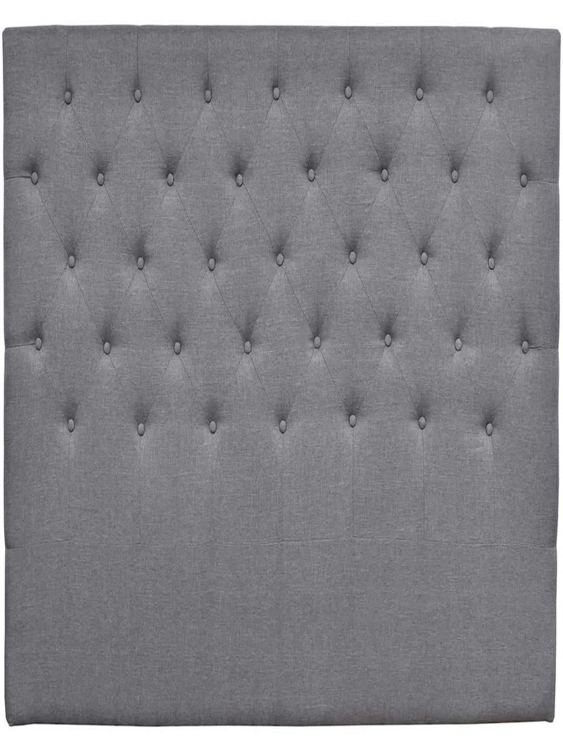 Tête de lit capitonnée "Déco" - 149 cm - Gris - En tissu Gris clair - Kiabi