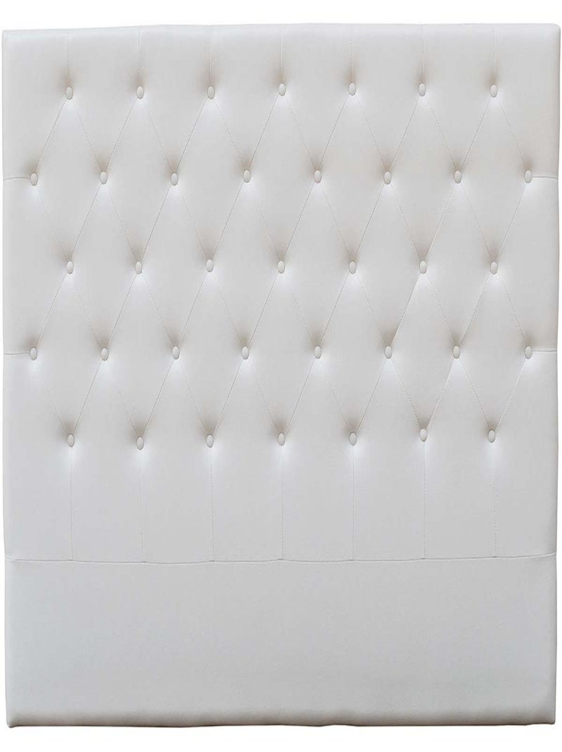 Tête de lit capitonnée "Déco" - 169 cm - Blanc - En PVC Blanc - Kiabi