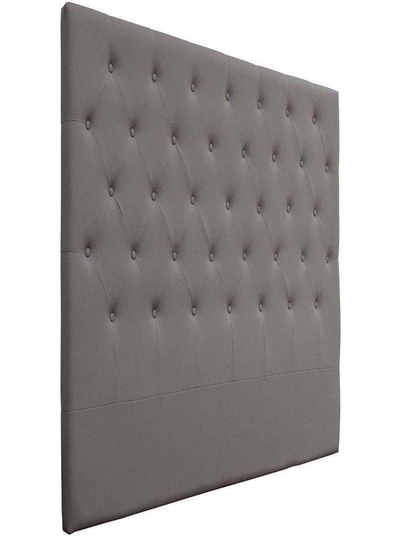 Tête de lit capitonnée "Déco" - 169 cm -Gris - En PVC Gris - Kiabi