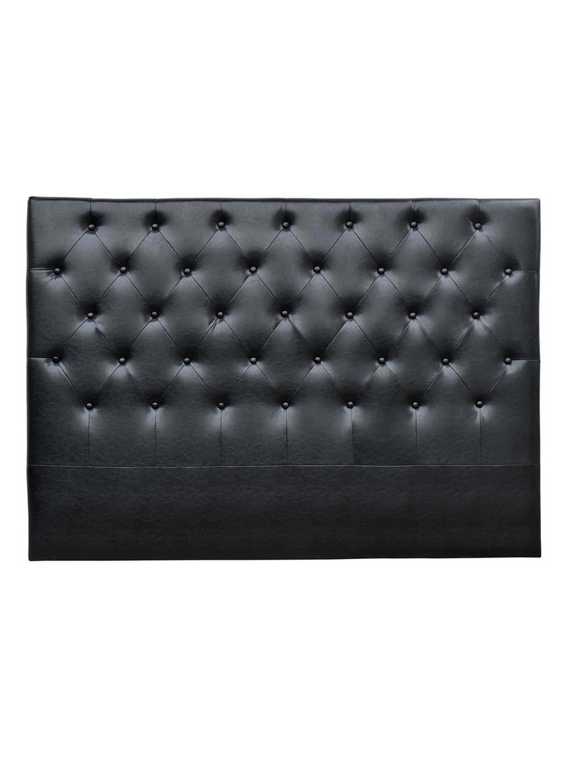 Tête de lit capitonnée Noir Noir - Kiabi