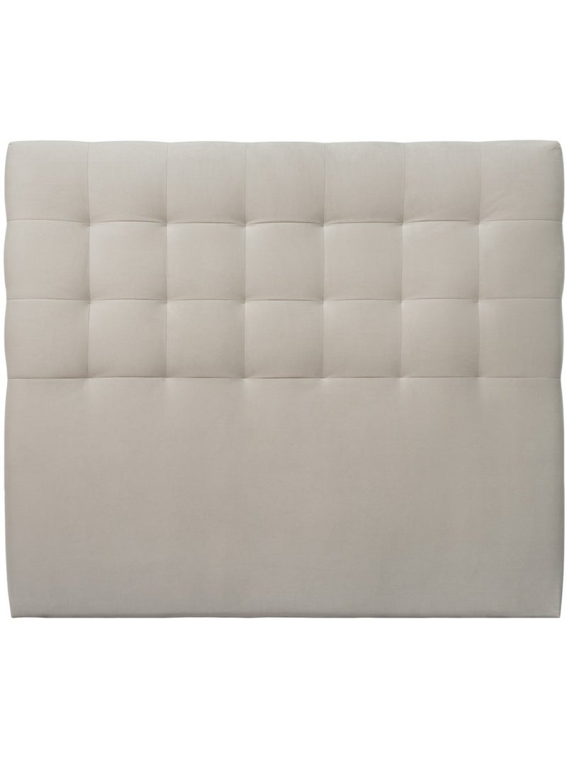 Tete de lit Capitonnée Velours Gris clair - Kiabi