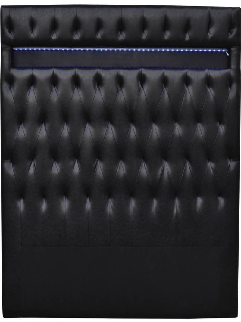 Tête de lit "Déco" LED - 149 cm - Noir Noir Noir - Kiabi